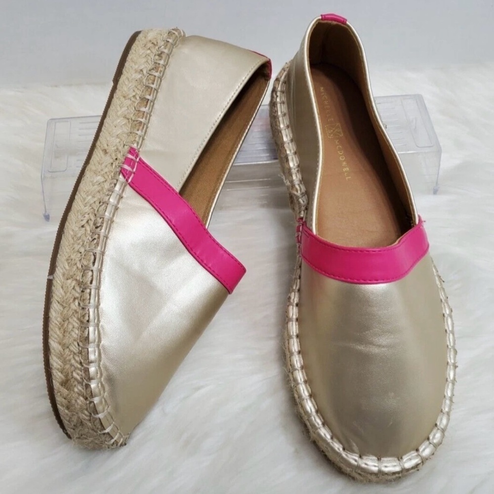 Gold and Pink Women's Espadrilles